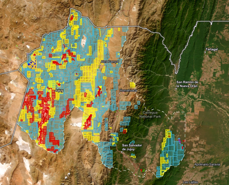 Vista previa del Visor de Catastro Minero
